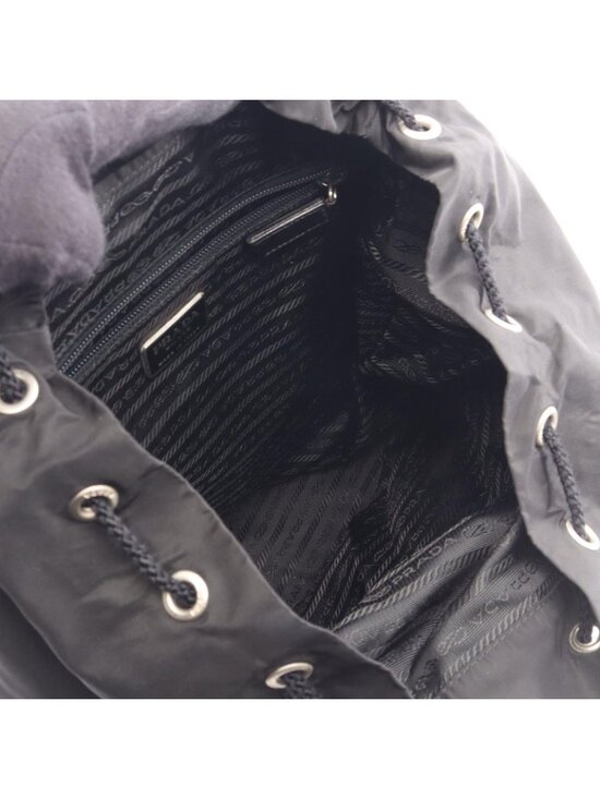 Prada Backpack Viaggio Black Nylon Saffiano Leather Triangle Logo main image 7